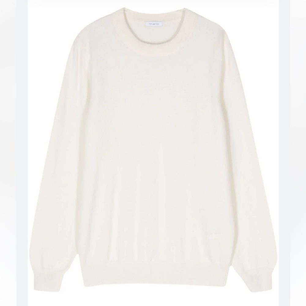 Malo women Lightweight Cotton Classic Ivory Sweater
